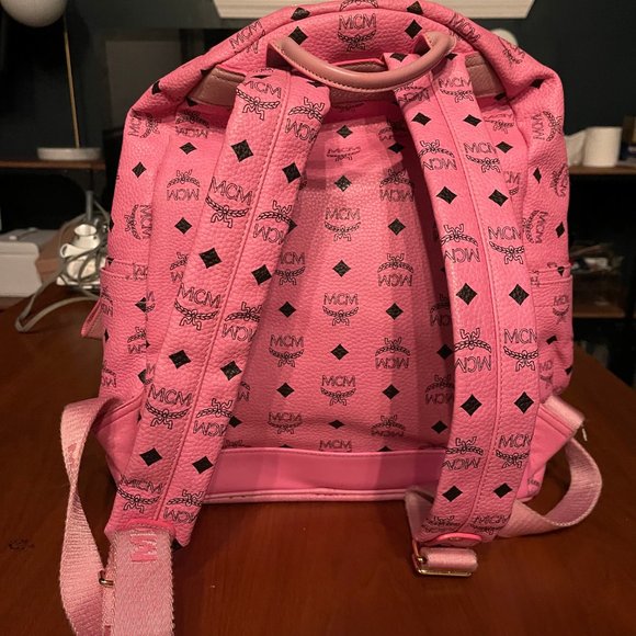medium size pink mcm backpack main image 4